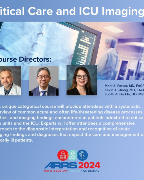Critical Care and ICU Imaging – ARRS 2024 (Videos)