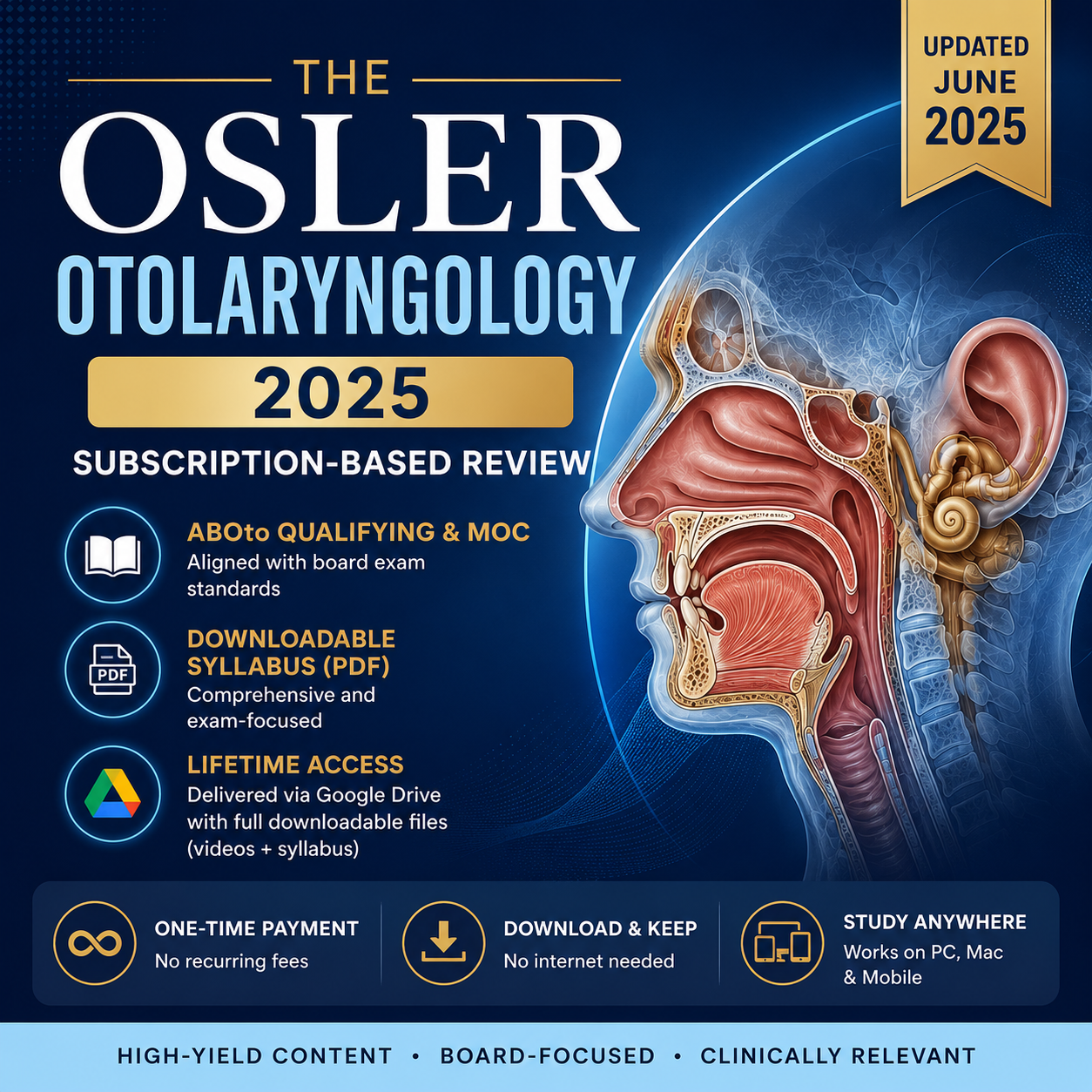 The Osler Otolaryngology 2025 Subscription-Based Review